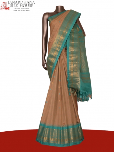 Traditional Temple Handloom Gadwal Silk Cotton Saree